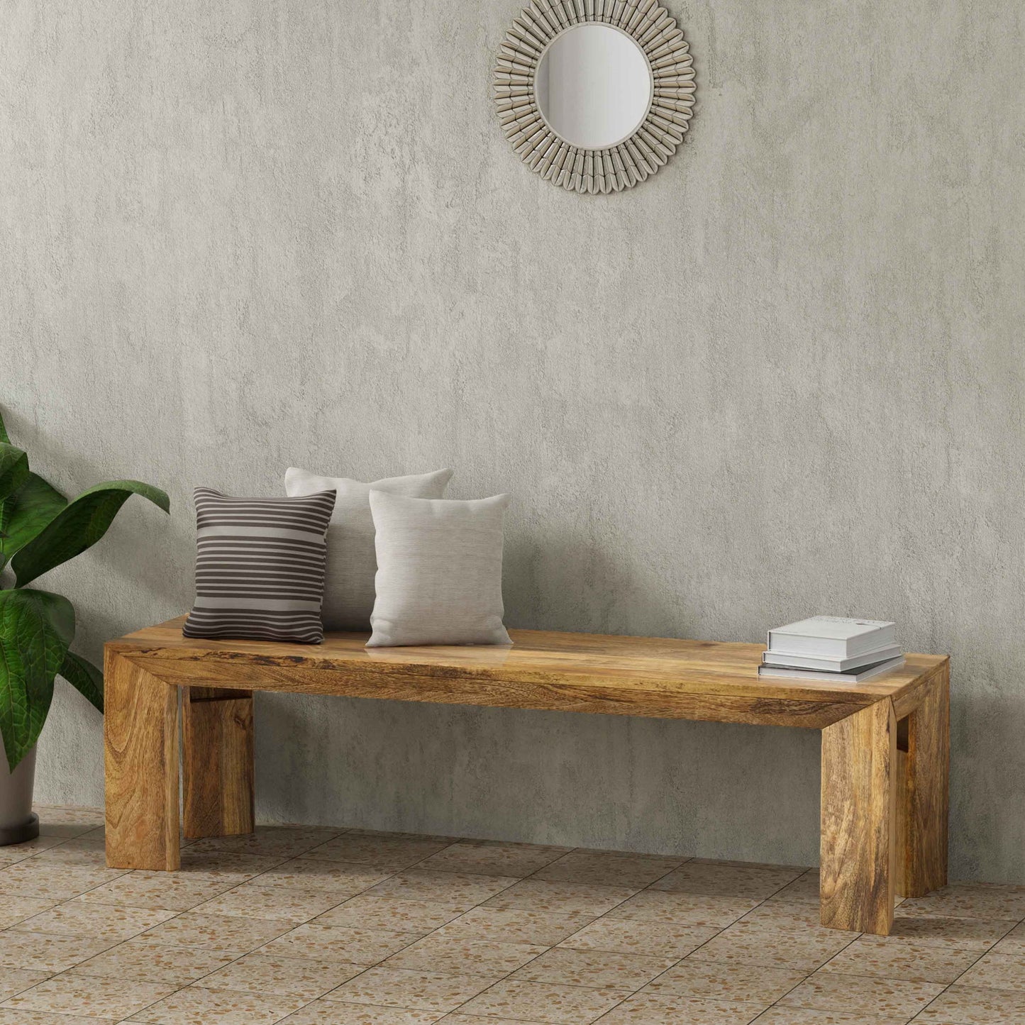 Crossings - Downtown Dining Bench - Amber