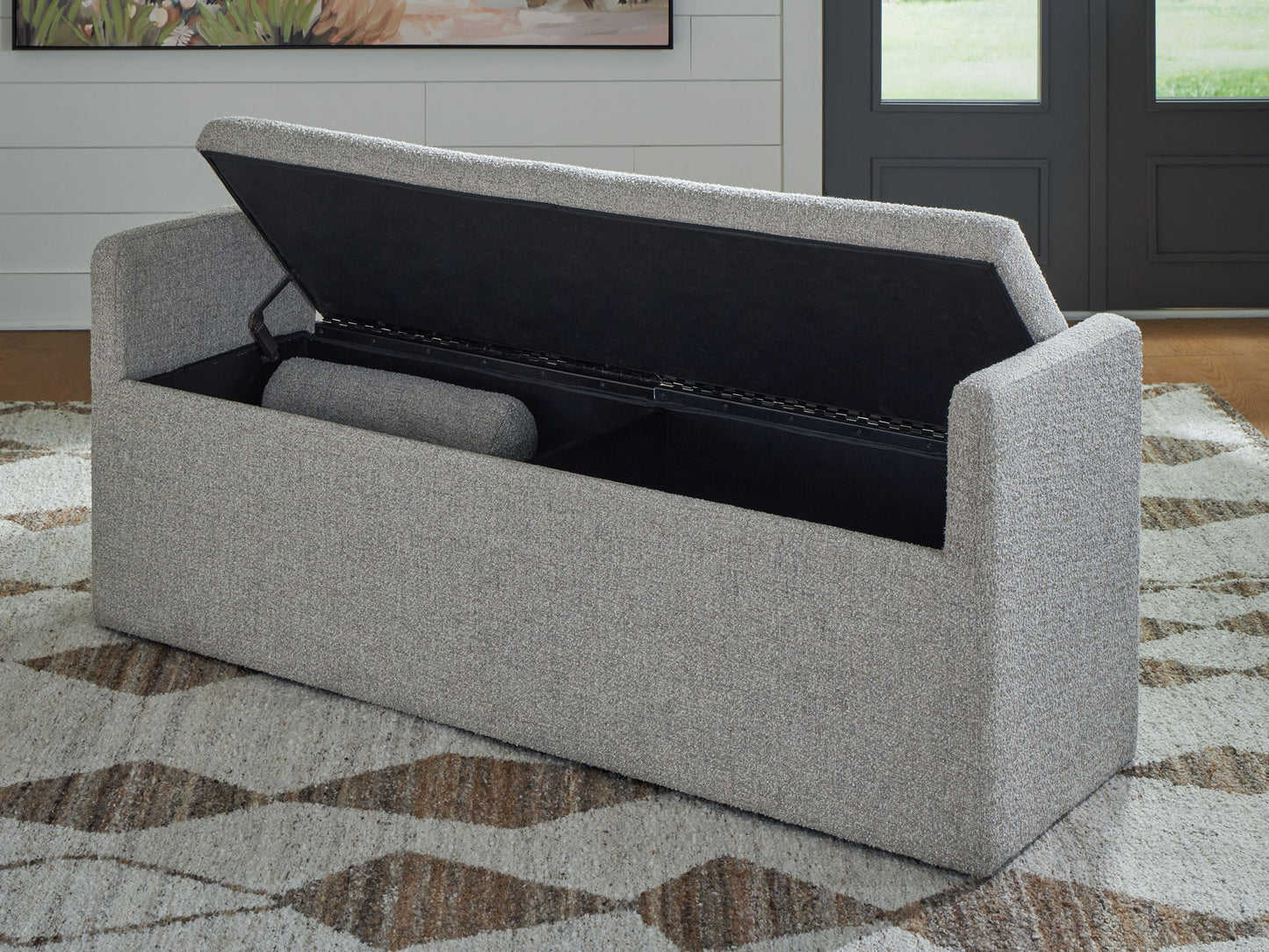 Galliden - Beige - Large Upholstered Dining Room Bench
