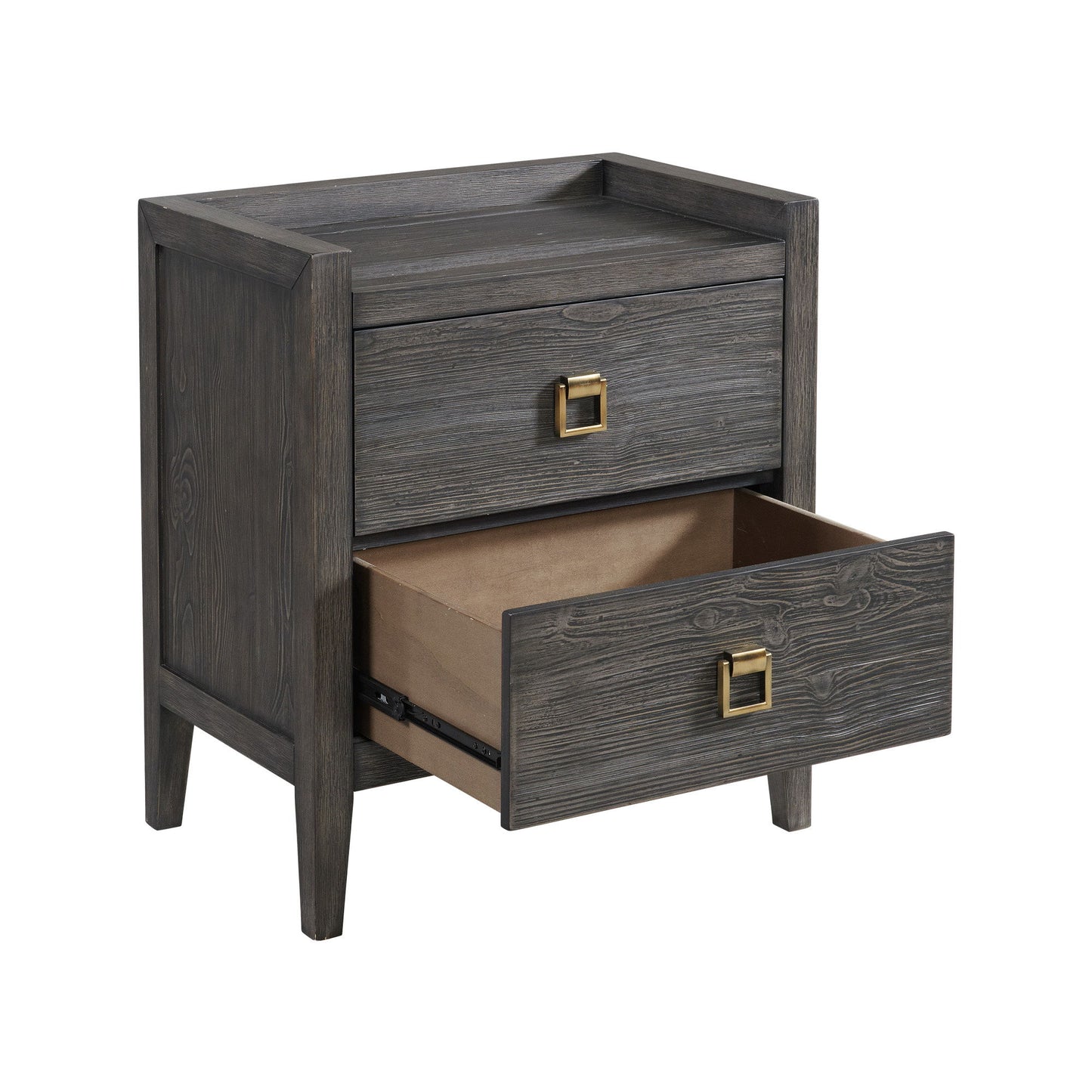 Portia - Drawer Nightstand - Brushed Brindle
