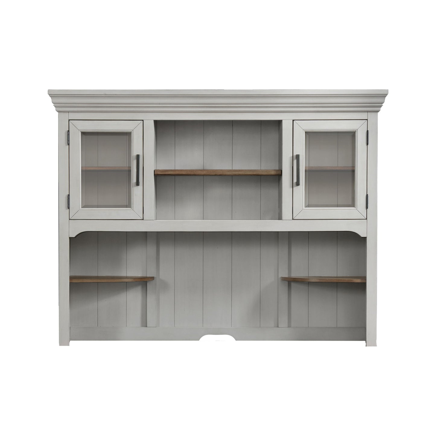 Drake - Credenza Hutch - Rustic White / French Oak