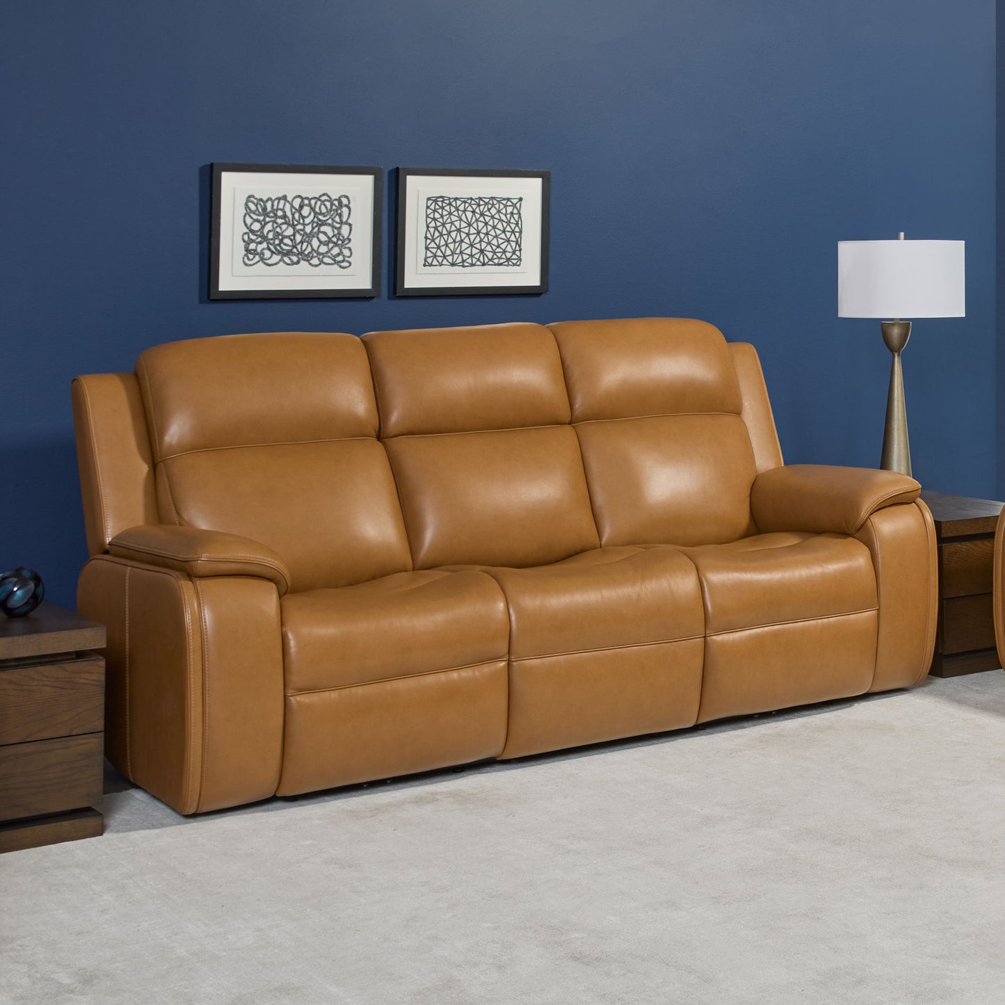 Ziggy - Power Reclining Sofa With Power Headrest, Lumbar, Heat & Massage