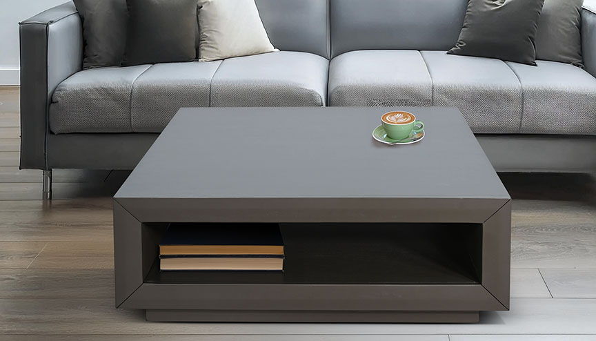 Modern Square Table With Open Storage