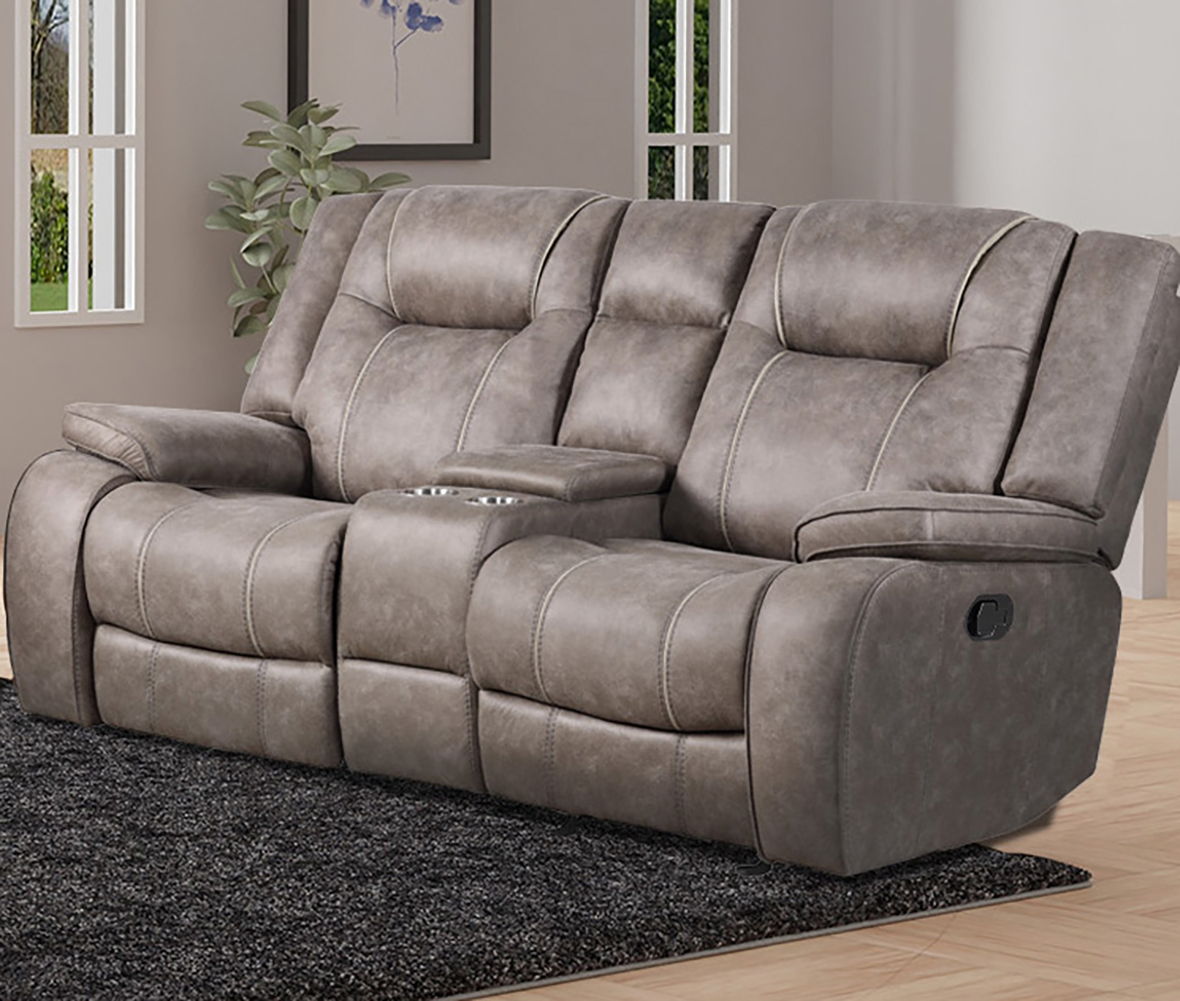 Blake - Reclining Console Loveseat - Desert Taupe