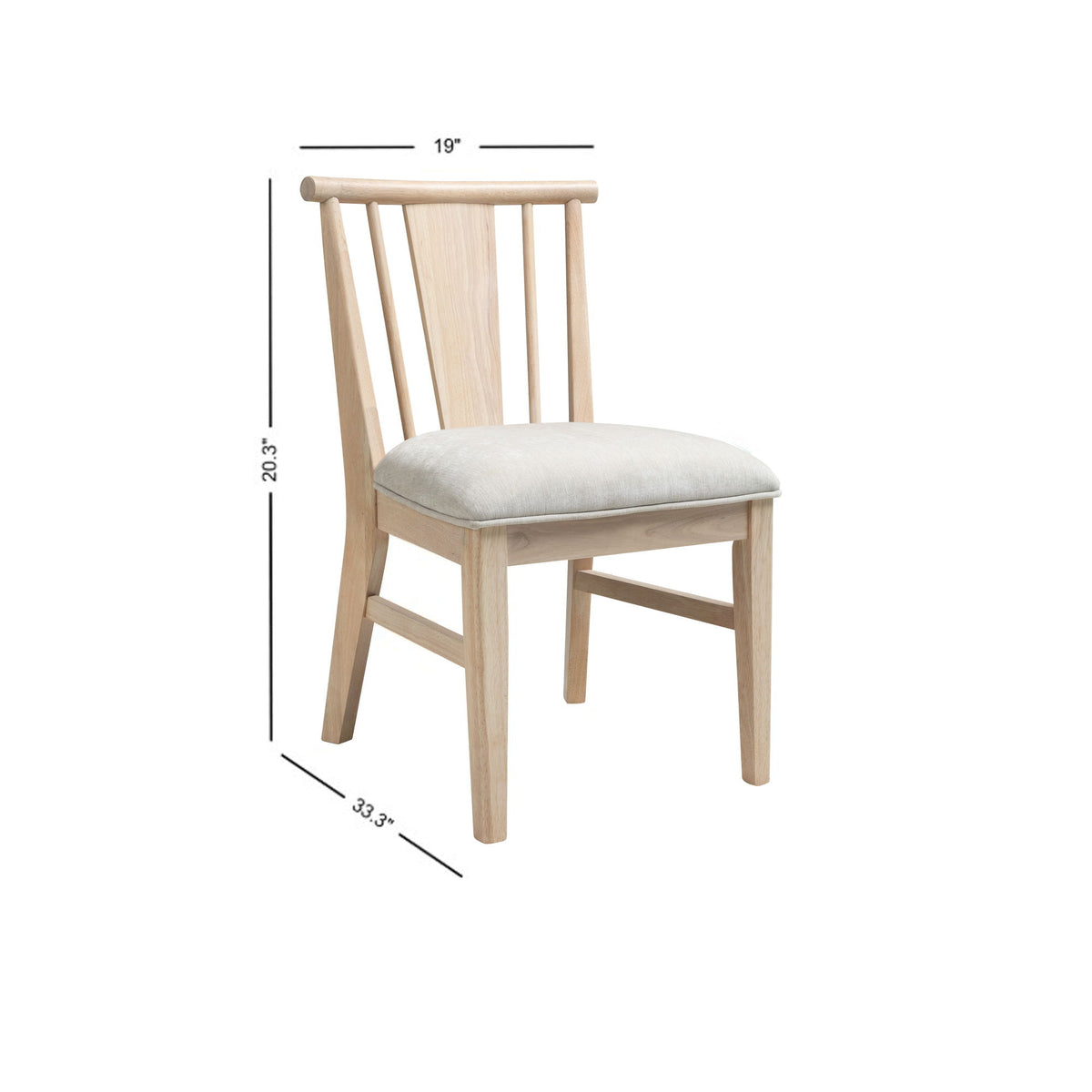 West End - Spindle Chair With Ivory Seat