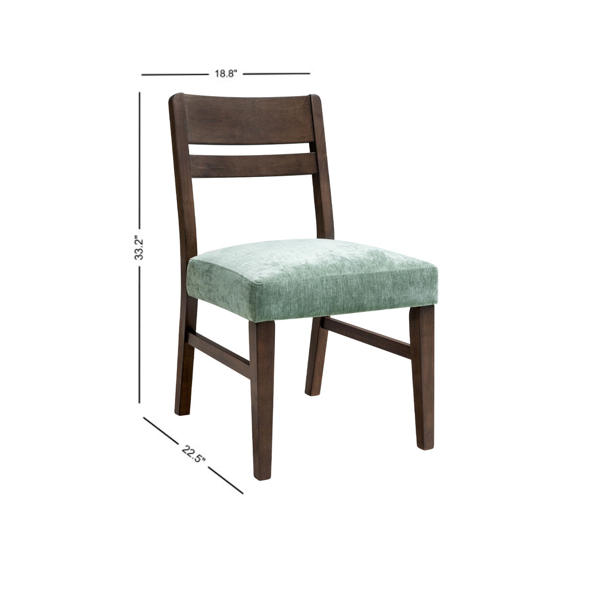 West End - Ladder Chair With Sage Green Seat