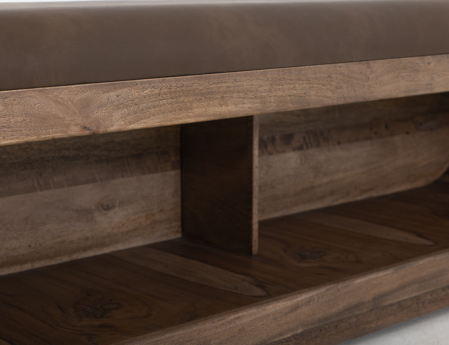 Balam - Wooden Bench With A Cushioned Seat