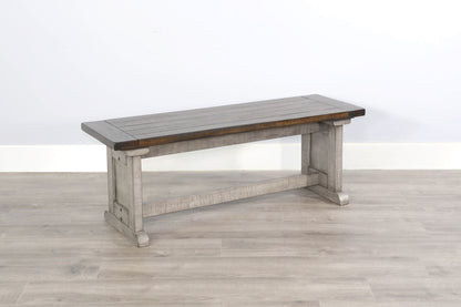 Homestead Hills - Wood Side Bench - Tobacco Leaf / Alpine Gray