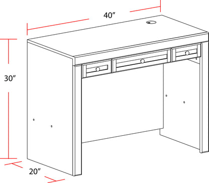 Catalina - Library Desk - Cottage White
