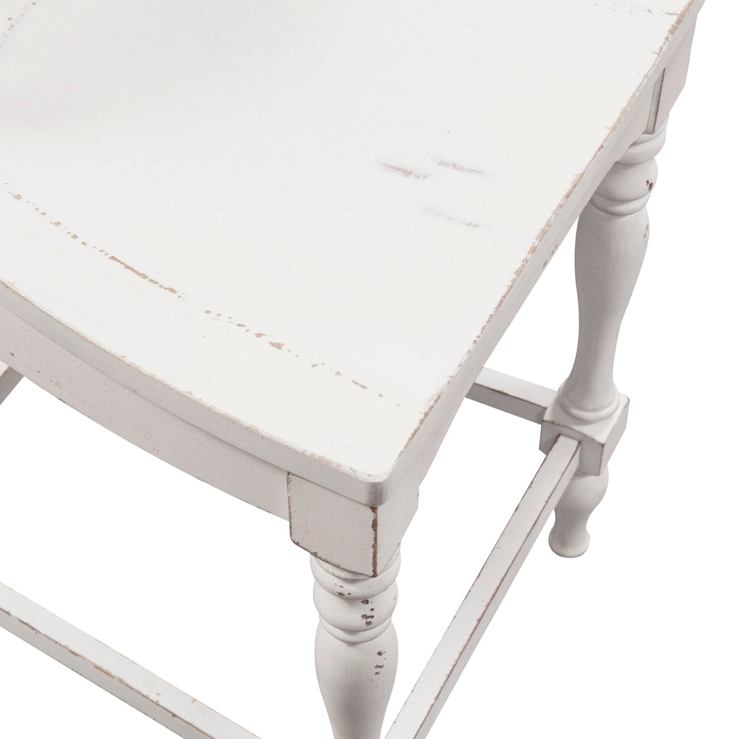 Magnolia Manor - Spindle Back Counter Chair - White