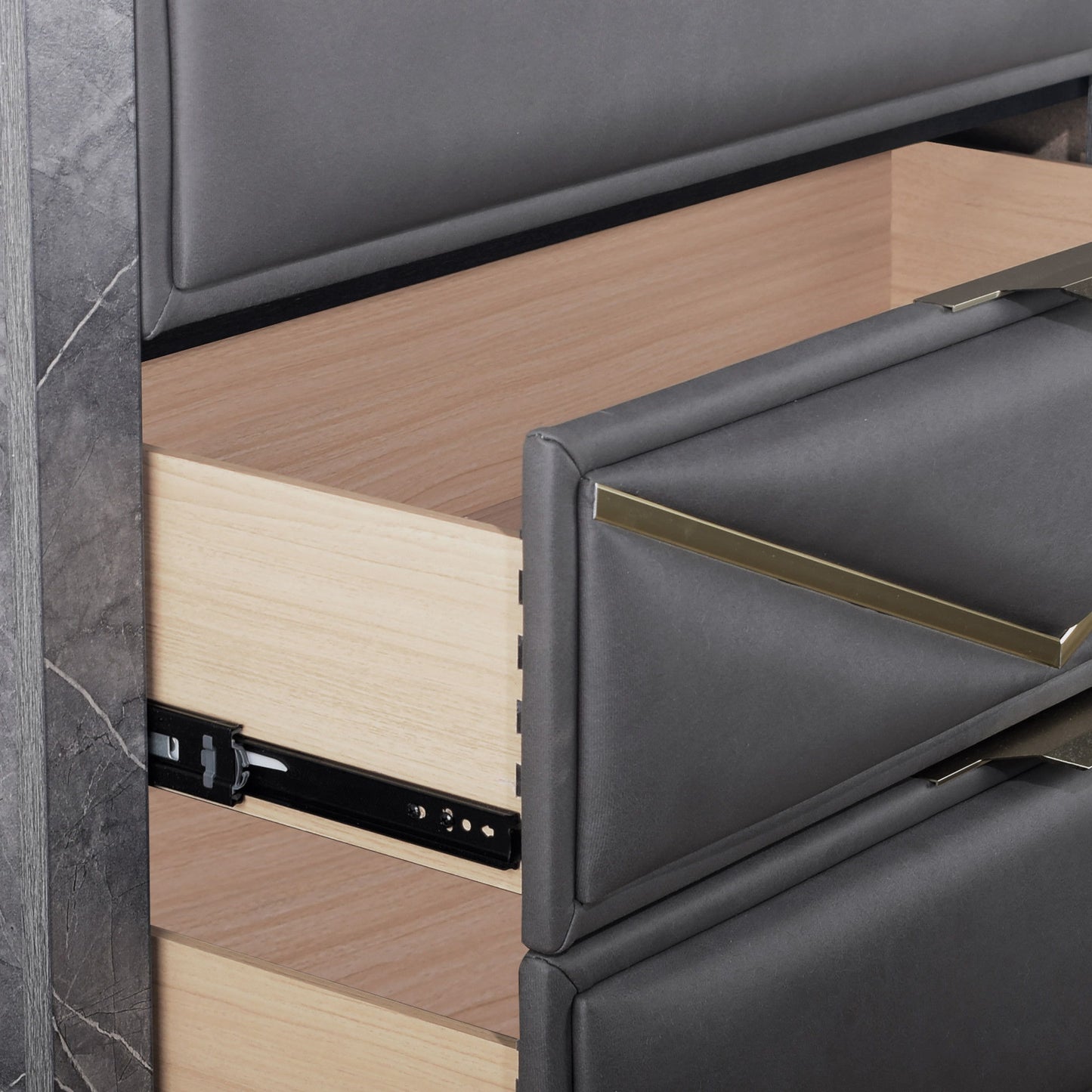 Symmetry - 5 Drawer Chest - Charcoal