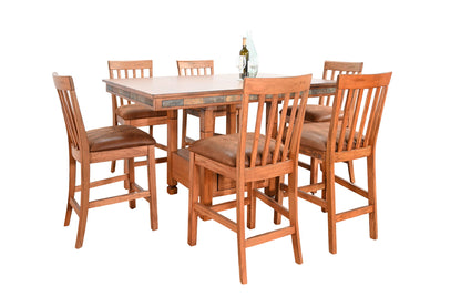 Sedona - Traditional Counter Height 7 Piece Dining Set - Rustic Oak
