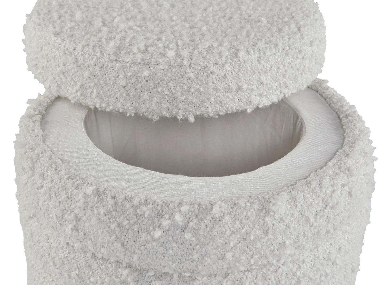 Duntler - Storage Ottoman - Ivory