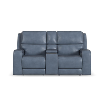 Oasis - Power Reclining Loveseat With Console, Power Headrests, Lumbar, Heat & Massage