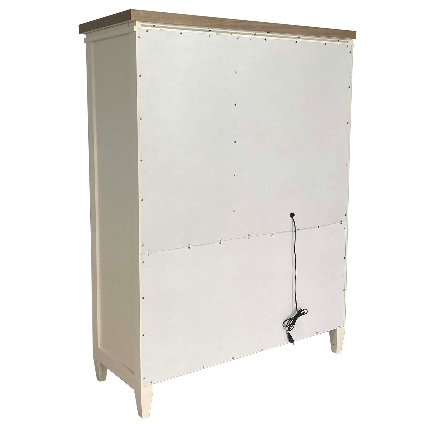 Americana Modern Bedroom - 7 Drawer Door Chest With Workstation - Cotton