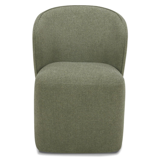 Crossings - Monaco Rectangular Dining Table With 4 Upholstered Chairs - Solid Mango / Green