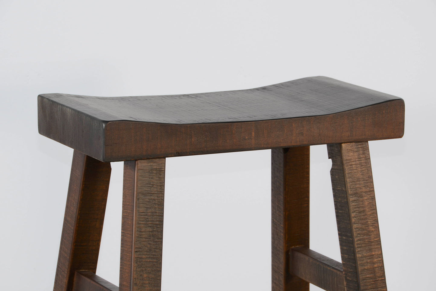 Homestead - 30" Saddle Seat Stool With Wood Seat (Set of 2) - Black Walnut