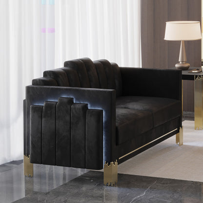 Empire - Lighted Loveseat - Black