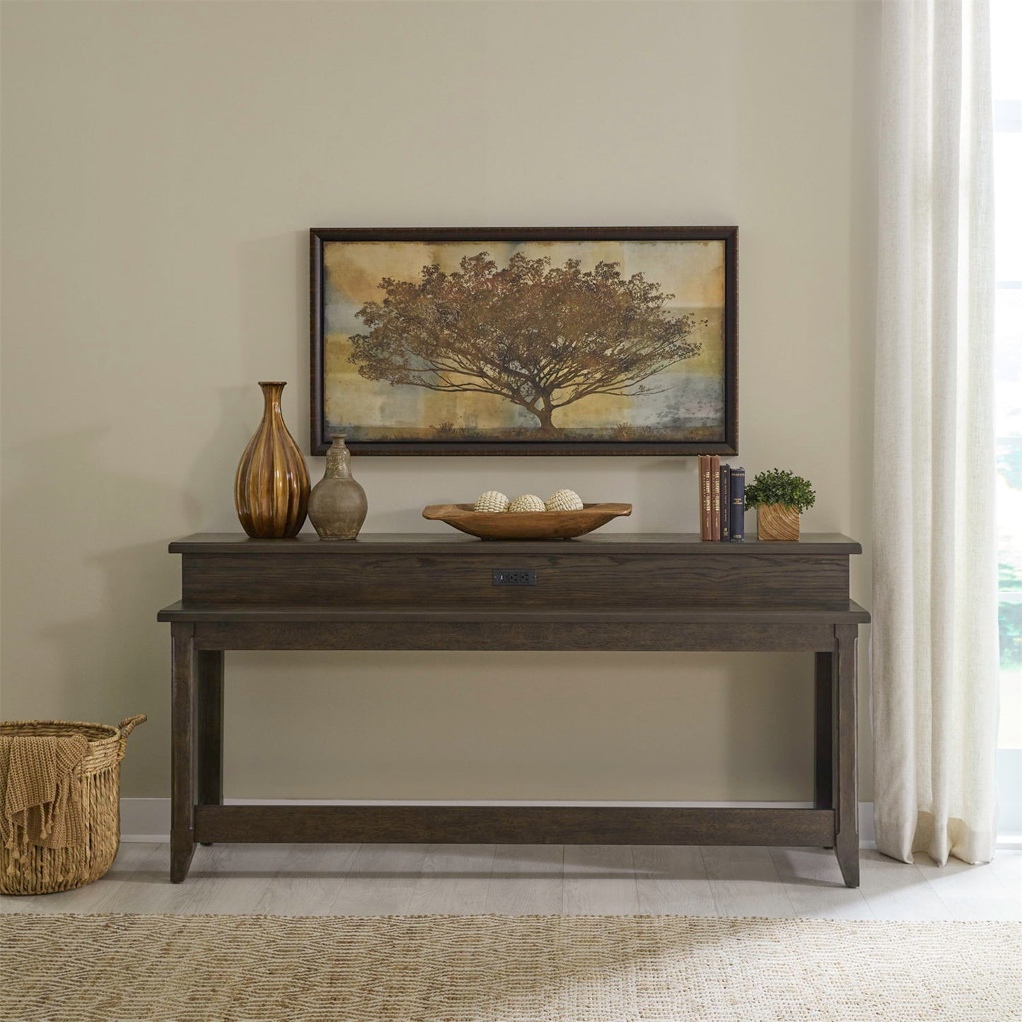 Paradise Valley - Console Bar Table - Saddle Brown