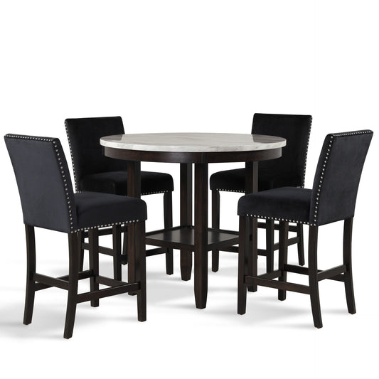 Celeste - Round Counter Table - Espresso