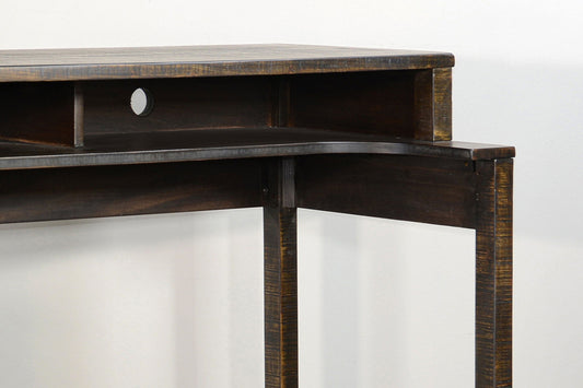 Homestead - Console Table With USB Power Pack - Tobacco Leaf