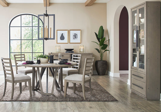 Pure Modern Dining - Multi-Functional Server With Bar Cabinet - Moonstone