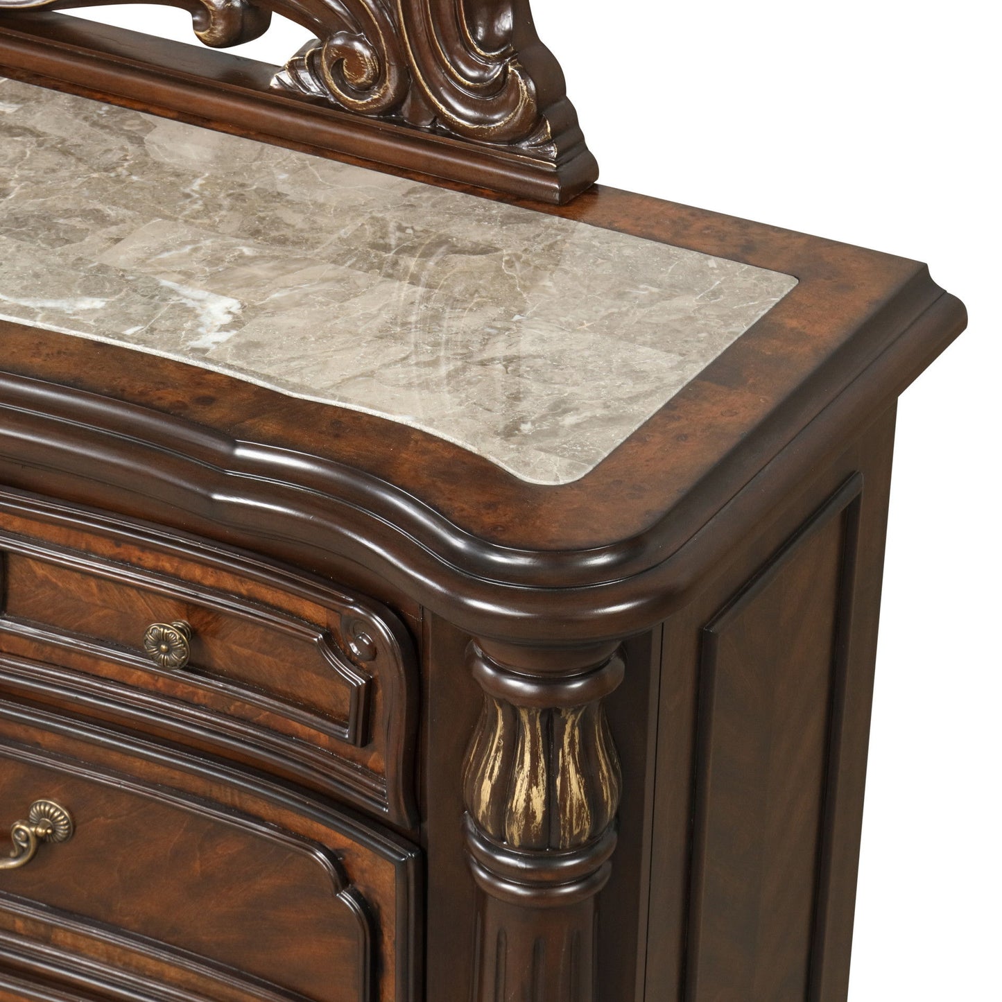 Bella Notte - Dresser Mirror - Mahogany Brown