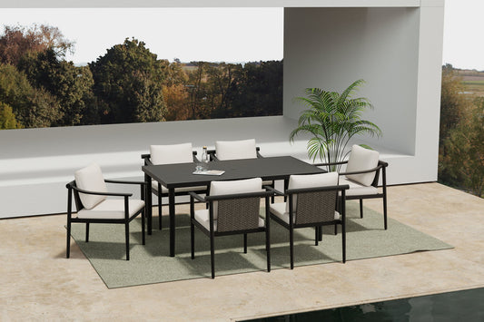 Moana - Patio Dining Table - Dark Brown