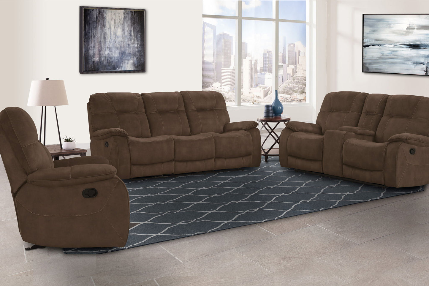 Cooper - Manual Triple Reclining Sofa