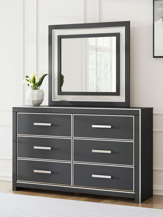 Zuraleus - Black - Six Drawer Dresser