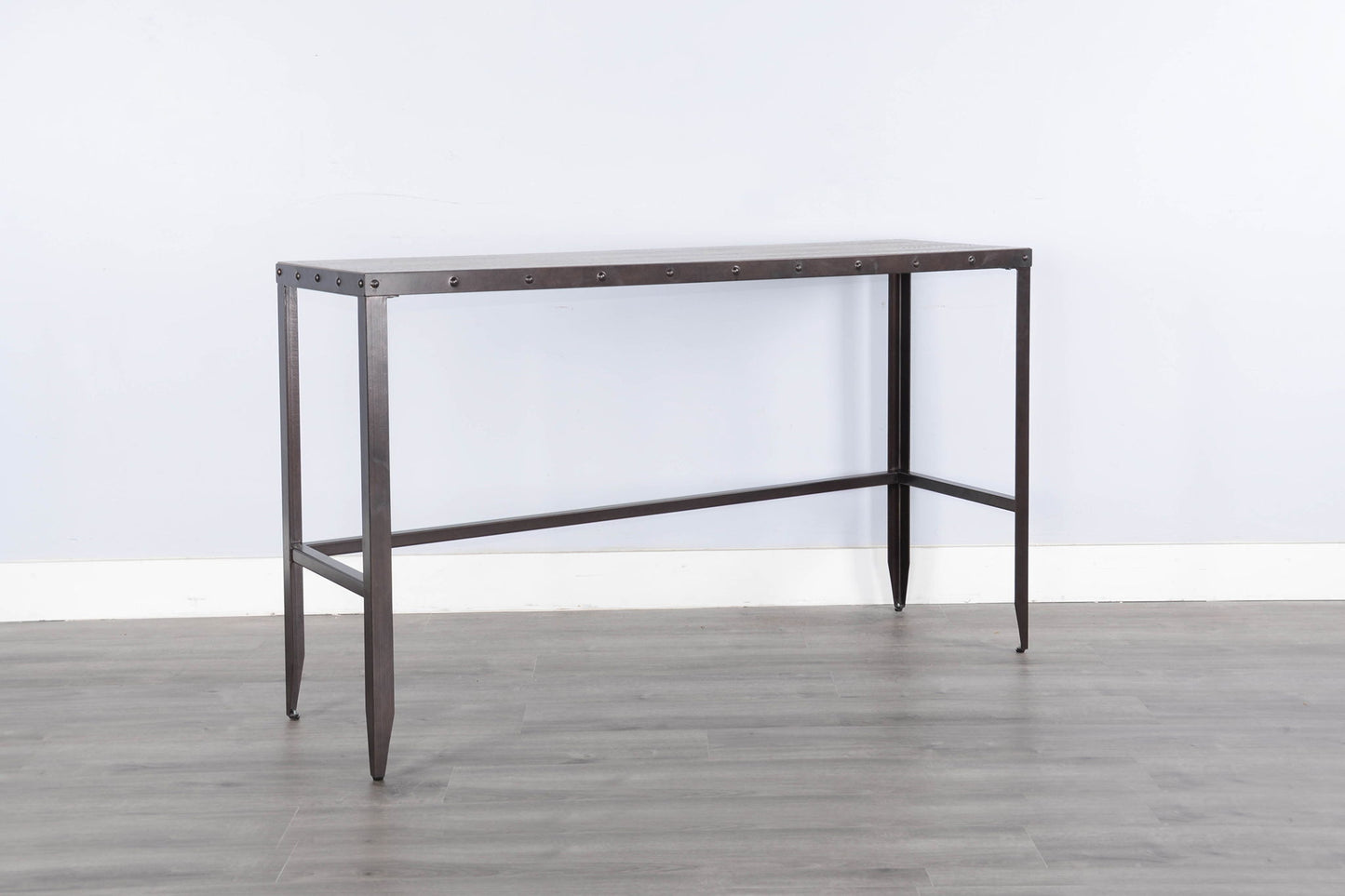 San Diego - Wood And Metal Sofa Bar Table - Antique Brown