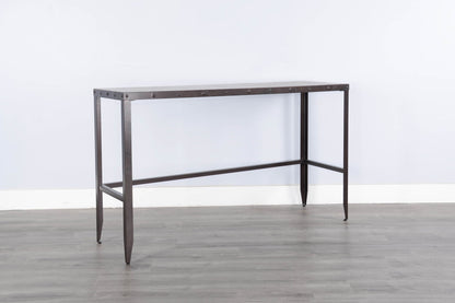 San Diego - Wood And Metal Sofa Bar Table - Antique Brown