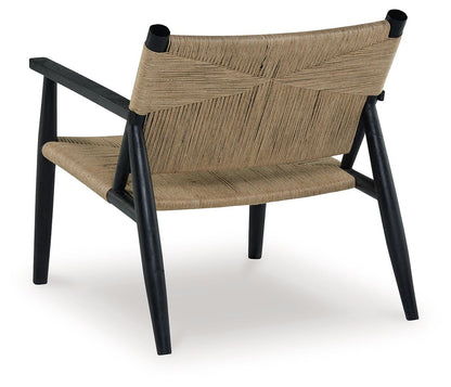 Halfmore - Accent Chair - Black / Natural