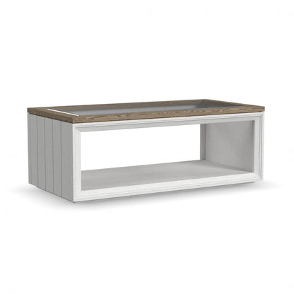 Melody - Rectangular Coffee Table With Casters - White