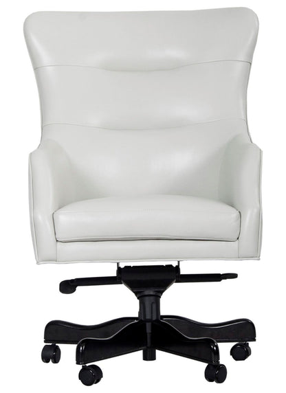 Dc#122 - Leather Desk Chair - Alabaster