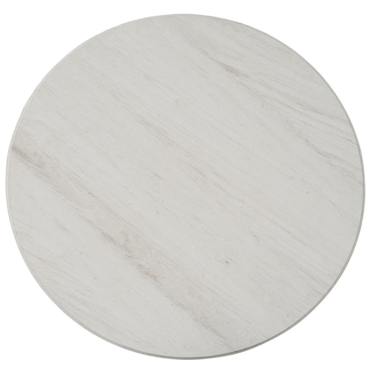 Escape - Round Dining Table - Glazed Natural Oak / Black Metal Trim