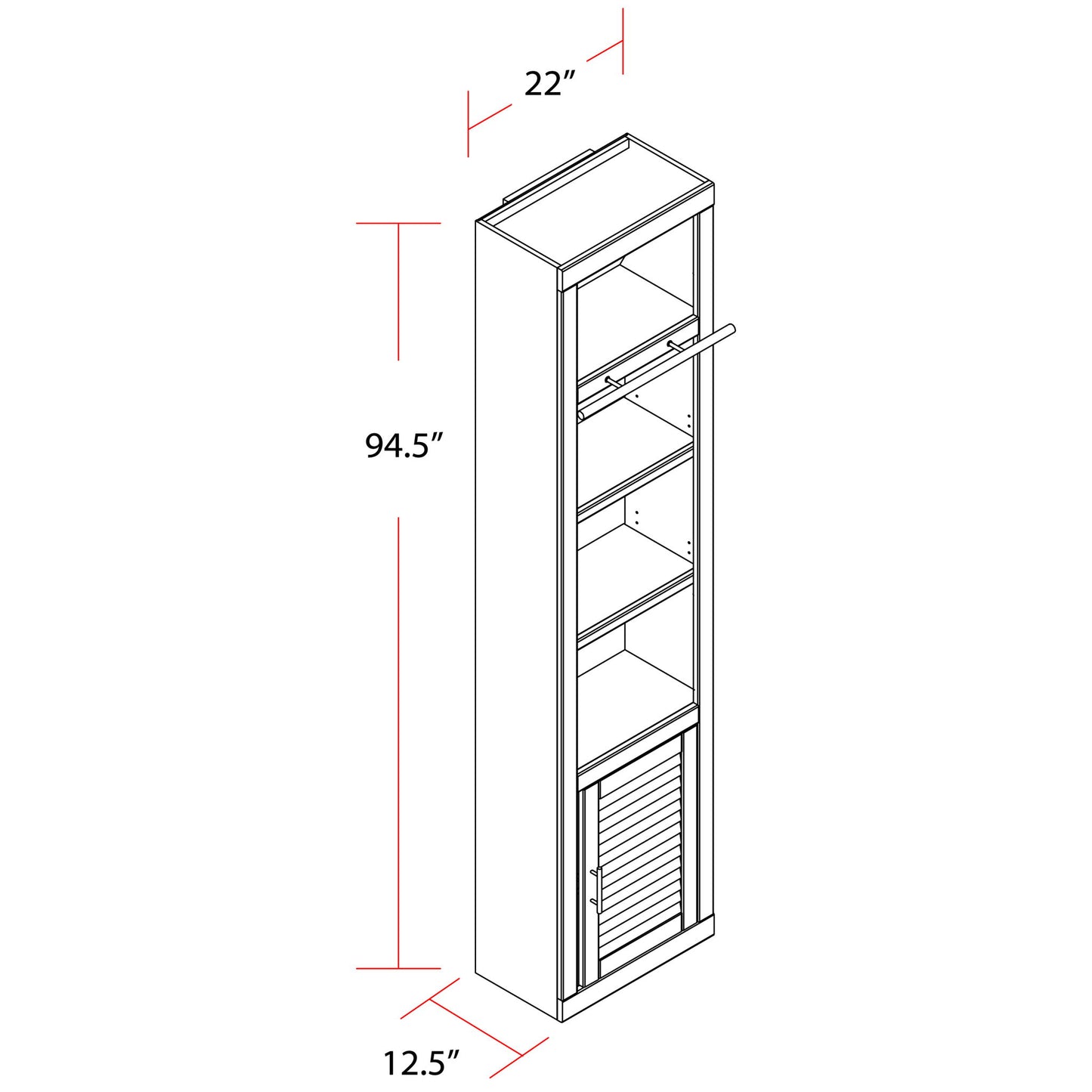Catalina - Open Top Bookcase