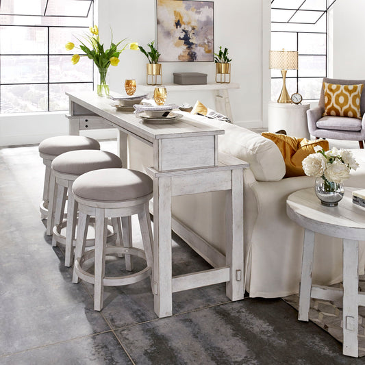 Modern Farmhouse - 4 Piece Dining Room Set - White