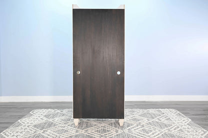 Pasadena - Two-Tone Wood Bookcase - Buckskin / Marble White
