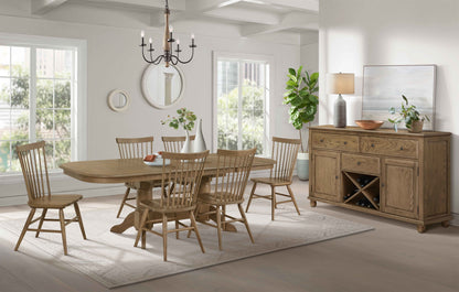 Colonial Oak - Spindle Chair - Weathered Chestnut