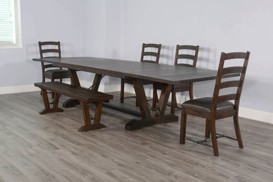 Homestead - Yellowstone Dining Table With Extensions With Folding Leaves - Tobacco Leaf