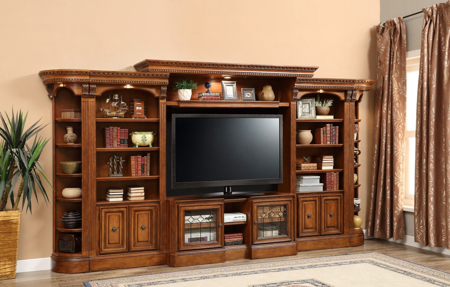 Huntington - Expandable Console - Antique Vintage Pecan