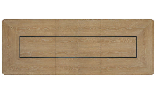 Escape - Extendable Dining Table - Glazed Natural Oak / Black Metal Trim