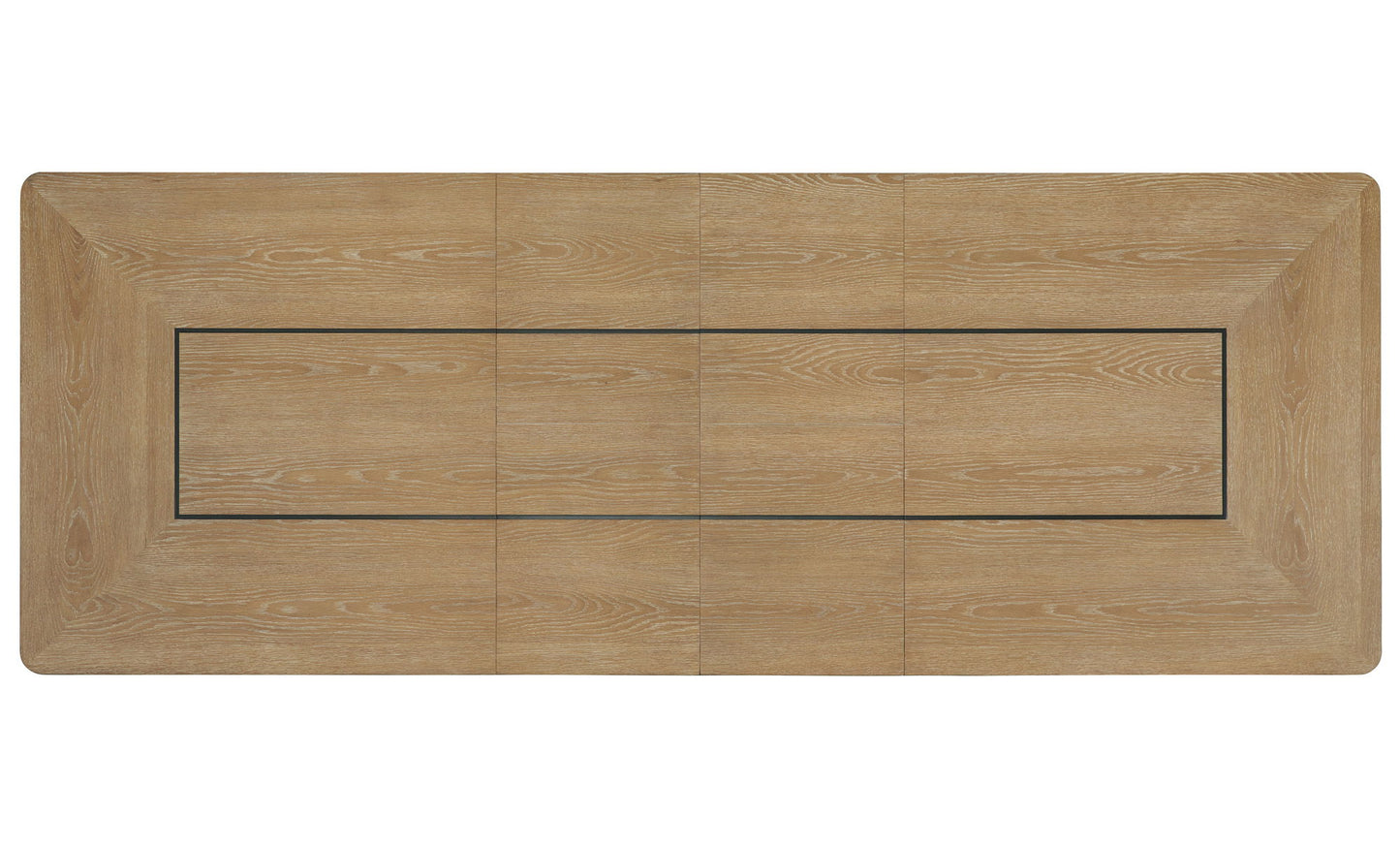 Escape - Dining Rectangular Table With 6 Ladderback Chairs - Glazed Natural Oak Black Metal Trim