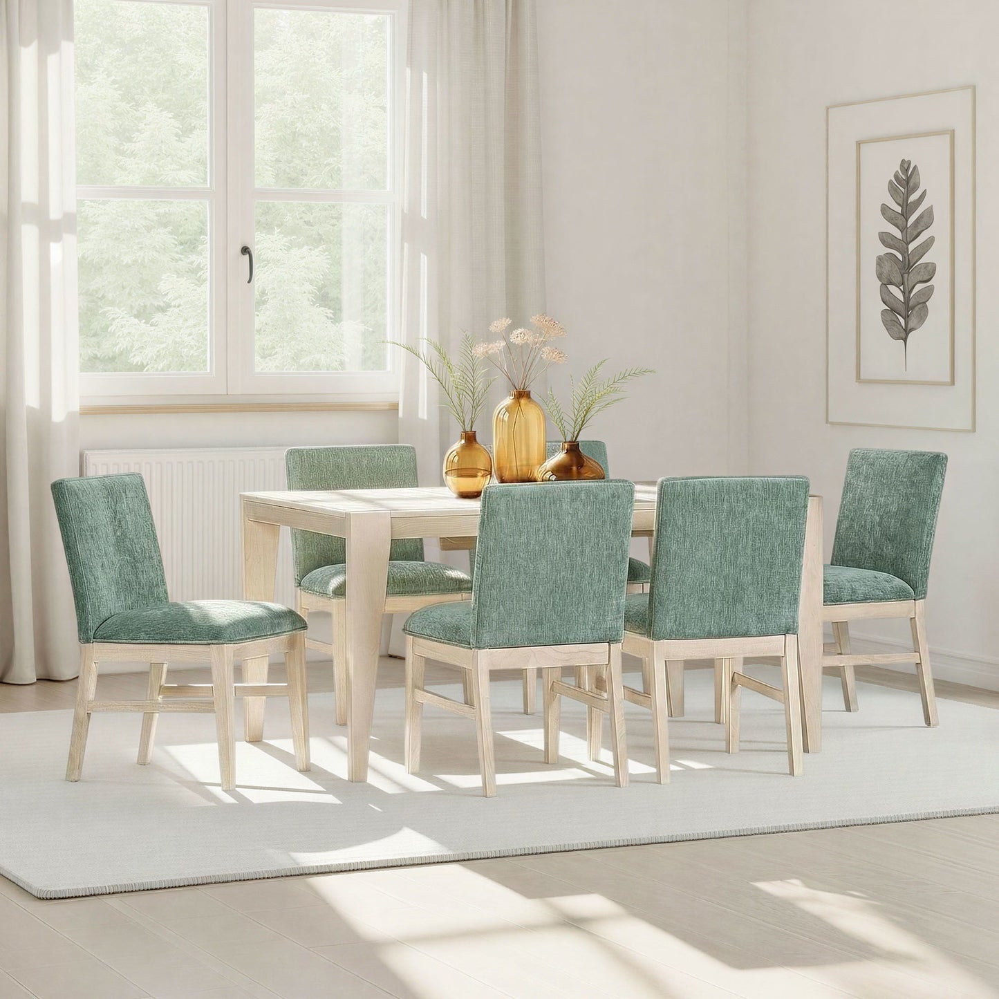 West End - Parson Chair With Sage Green Upholstery