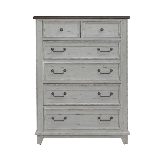 River Place - 6 Drawer Chest - White