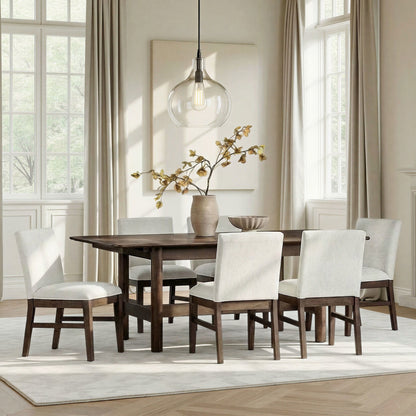 West End - Parson Chair With Ivory Upholstery