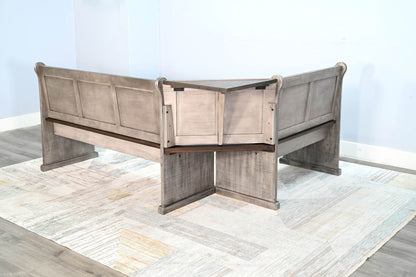 Homestead Hills - Wood Breakfast Nook Dining Set - Tobacco Leaf / Alpine Gray