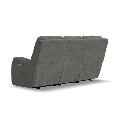 Penn - Fabric Power Reclining Sofa With Power Headrests & Lumbar