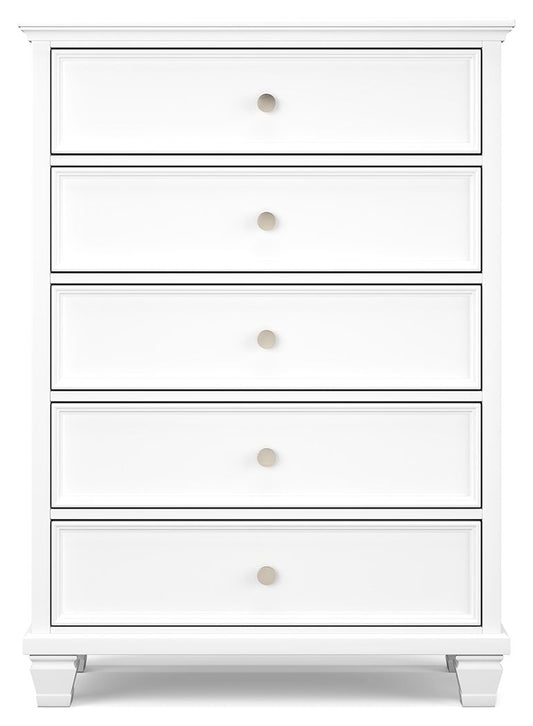 Fortman - White - Five Drawer Chest