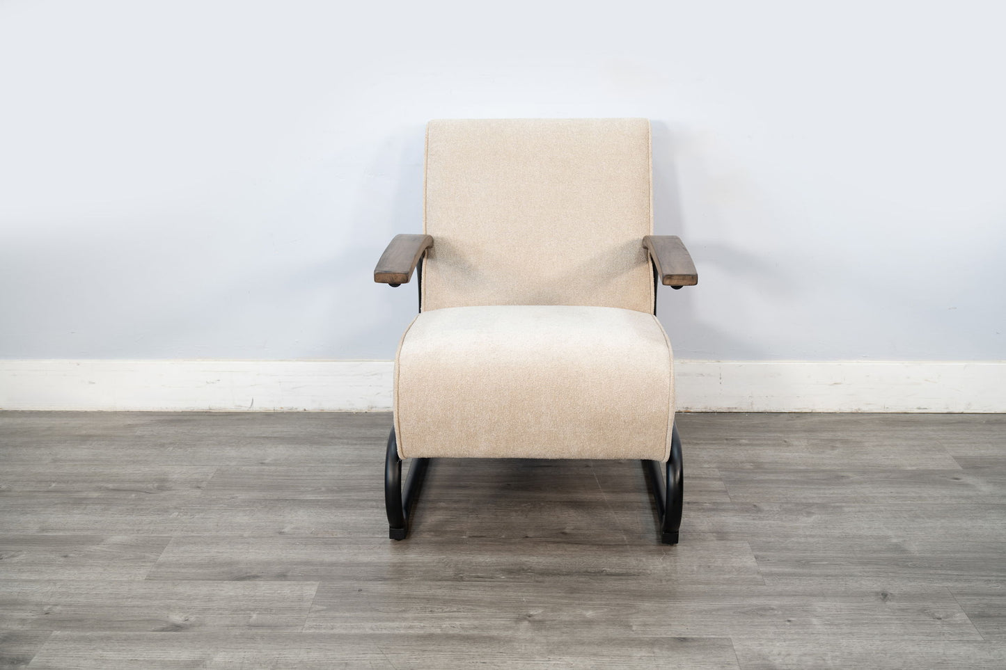 Nash Modern - Industrial Accent Chair With Metal Frame